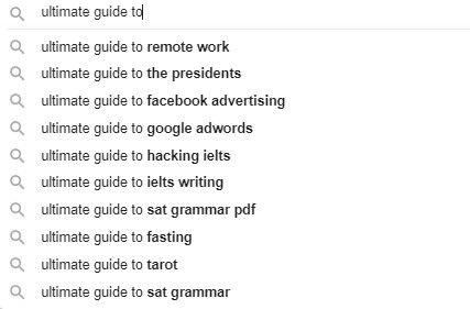 Wyniki wyszukiwania w google dla hasła ultimate guide (kompleksowy przewodnik)